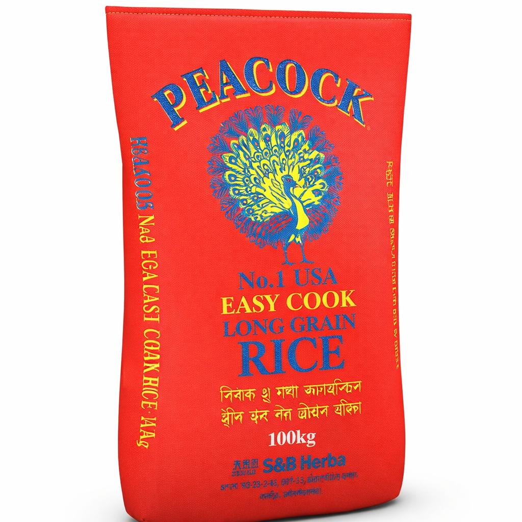 Peacock Easycook Rice 20kg – Bulk Long Grain Easy Cook Rice for Catering | UK